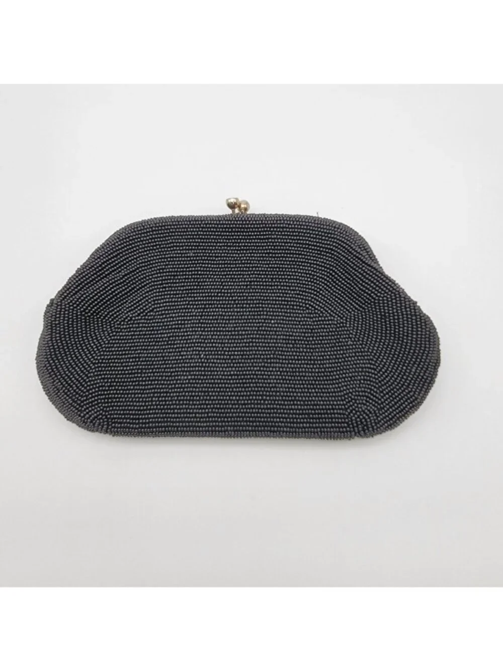 Vintage 1960s Richere Bags By Walborg Black Beaded Evening Clutch